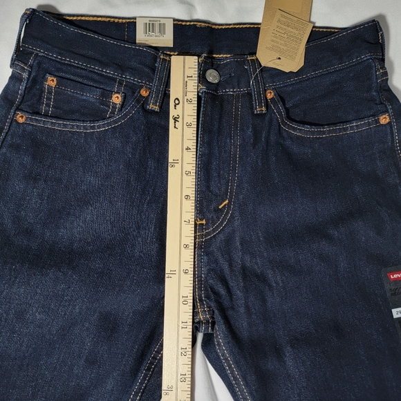 Levis 505 Mens Rinse Dark Wash Jeans Straight Leg Sz 29x32 - Picture 13 of 13